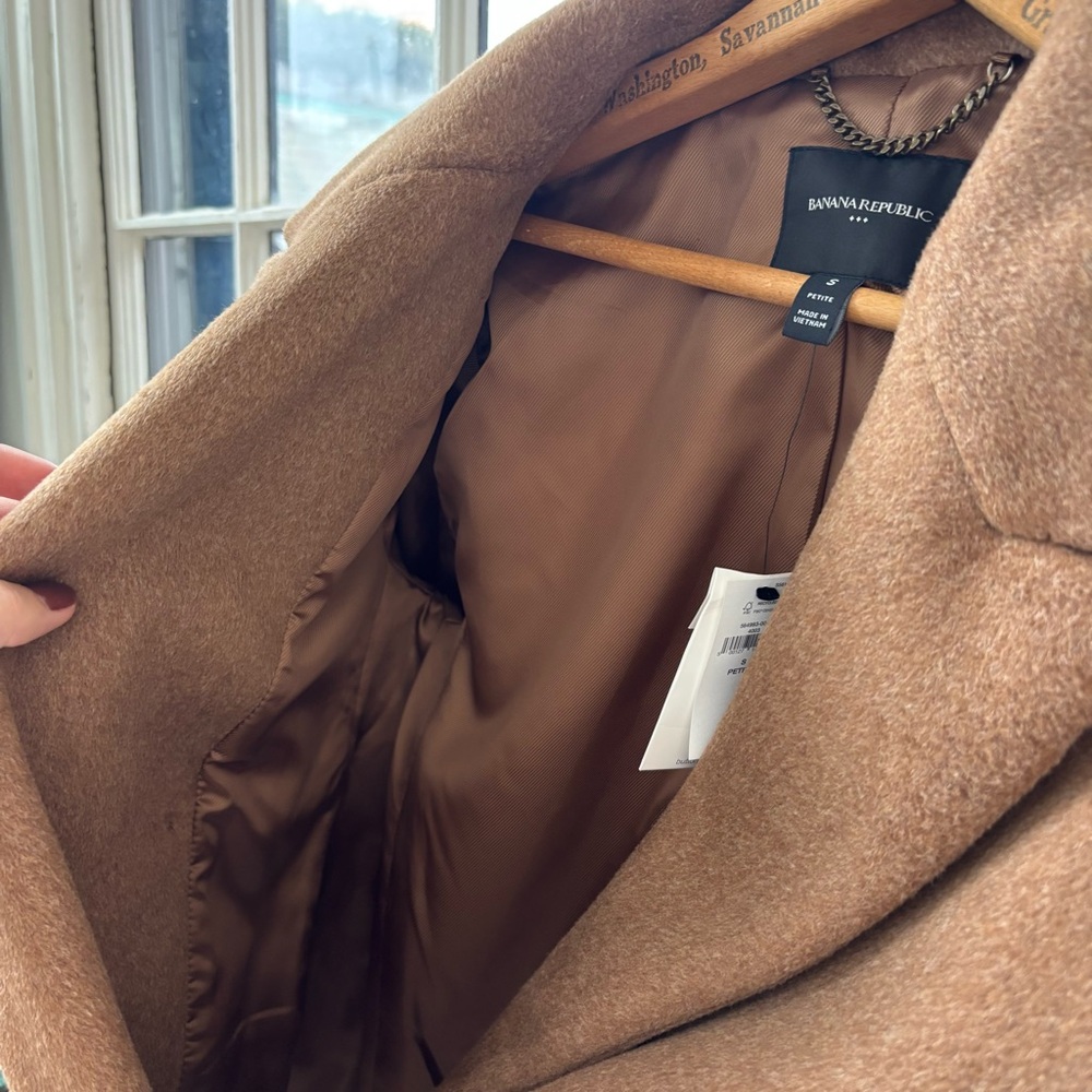 Banana Republic Tan/Brown Peacoat - Picture 3 of 7